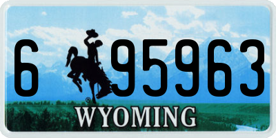 WY license plate 695963