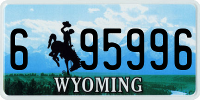 WY license plate 695996