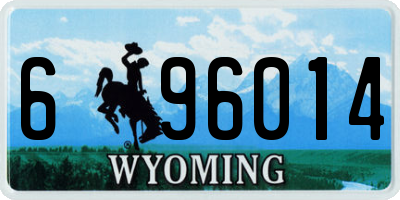 WY license plate 696014