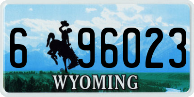 WY license plate 696023