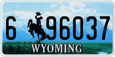 WY license plate 696037