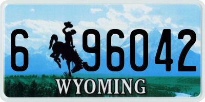 WY license plate 696042