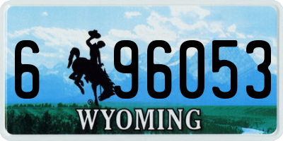 WY license plate 696053