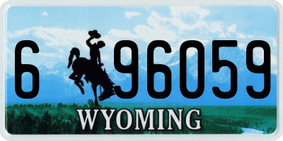 WY license plate 696059