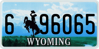 WY license plate 696065