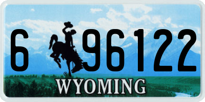 WY license plate 696122