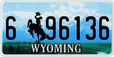 WY license plate 696136