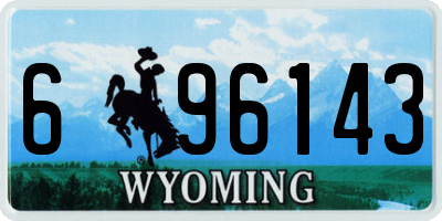 WY license plate 696143