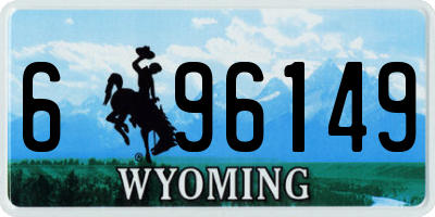 WY license plate 696149