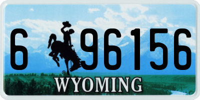 WY license plate 696156