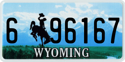 WY license plate 696167