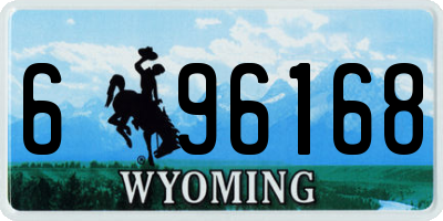 WY license plate 696168
