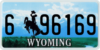WY license plate 696169