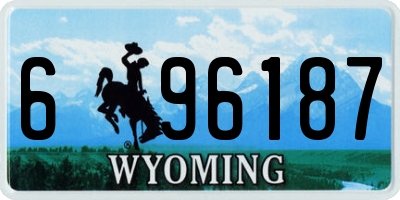 WY license plate 696187