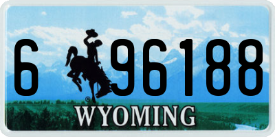 WY license plate 696188
