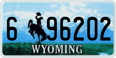 WY license plate 696202