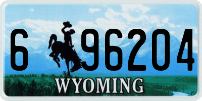 WY license plate 696204