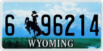 WY license plate 696214