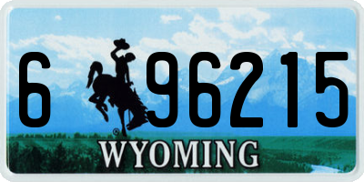 WY license plate 696215