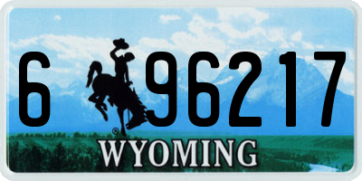 WY license plate 696217