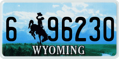 WY license plate 696230