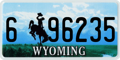 WY license plate 696235