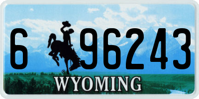 WY license plate 696243