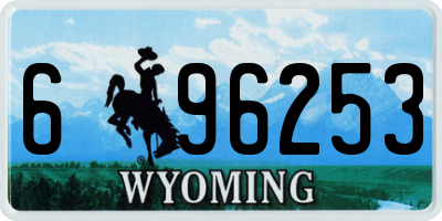 WY license plate 696253