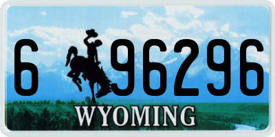 WY license plate 696296