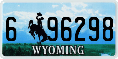 WY license plate 696298