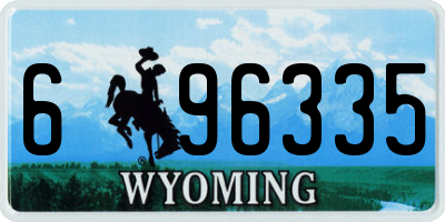 WY license plate 696335
