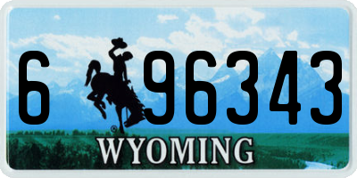 WY license plate 696343