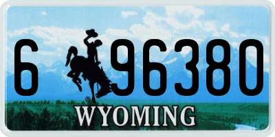 WY license plate 696380