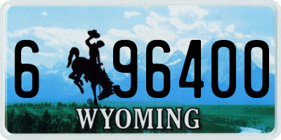 WY license plate 696400