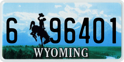 WY license plate 696401