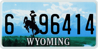 WY license plate 696414