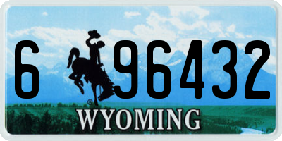 WY license plate 696432