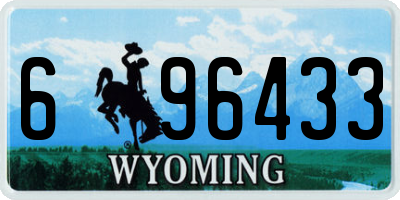 WY license plate 696433