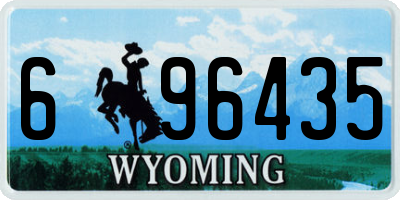 WY license plate 696435