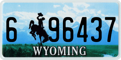 WY license plate 696437