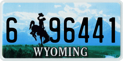 WY license plate 696441