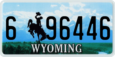 WY license plate 696446