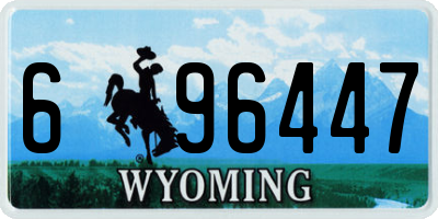 WY license plate 696447