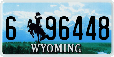 WY license plate 696448