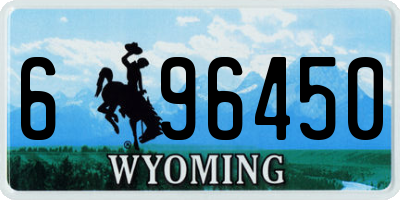 WY license plate 696450