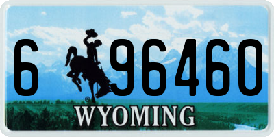 WY license plate 696460