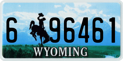WY license plate 696461