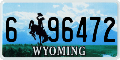 WY license plate 696472