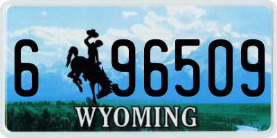 WY license plate 696509
