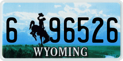 WY license plate 696526